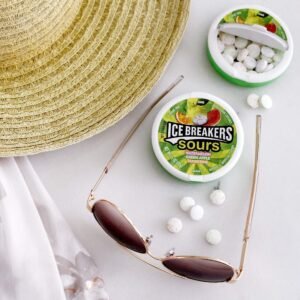 Ice Breakers Sours Sugar Free Mints, Watermelon, Green Apple, Tangerine - Pack of 8 - Image 4