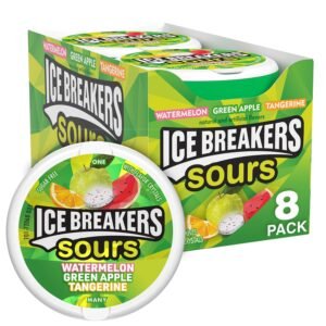 Ice Breakers Sours Sugar Free Mints, Watermelon, Green Apple, Tangerine - Pack of 8 - Image 11